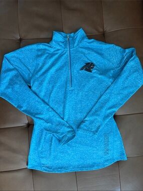 Nike Teal Blue Carolina Panthers Quarter-Zip Pullover